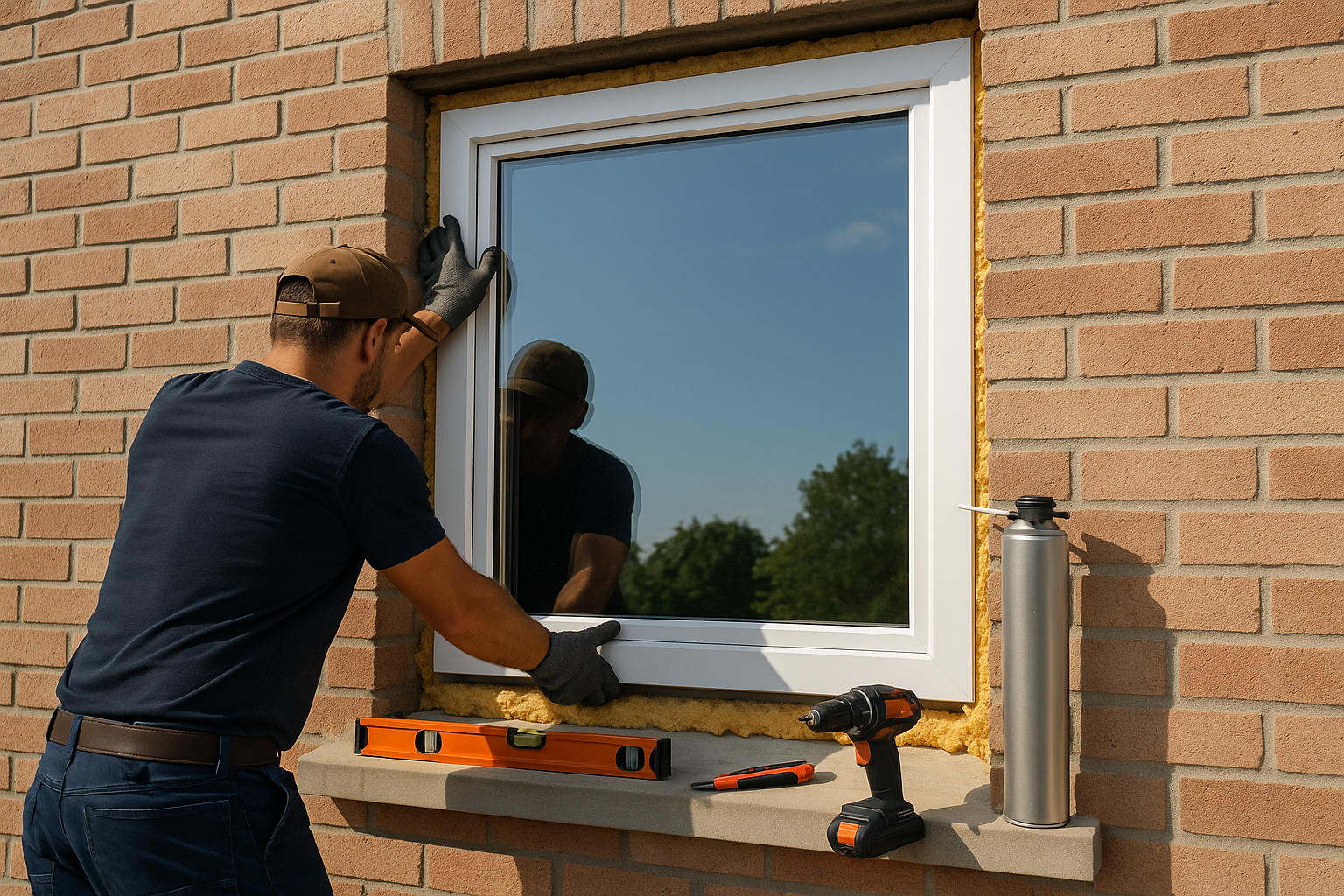 Einbau eines neuen Fensters